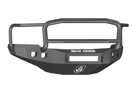 Road Armor 382R5B-NW 2011-2014 Chevy Silverado 2500/3500 Front Bumper, Stealth Series, Non-Winch, Square Light Port, Lonestar Guard, Black