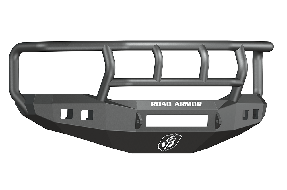 Road Armor 406R2B-NW 2006-2009 Dodge Ram 2500/3500 Front Bumper, Non-Winch, Stealth Series, Square Fog Light Port, Titan II Grille Guard