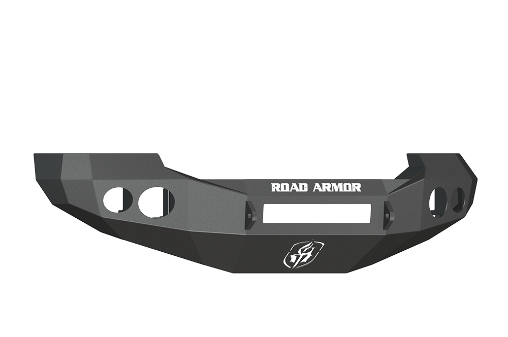 Road Armor 60500B-NW 2005-2007 Ford F250/F350/F450 Superduty, Ford Excursion Front Bumper, Black Finish, No Guard, Stealth Series, Round Fog Light Hole, Non-Winch