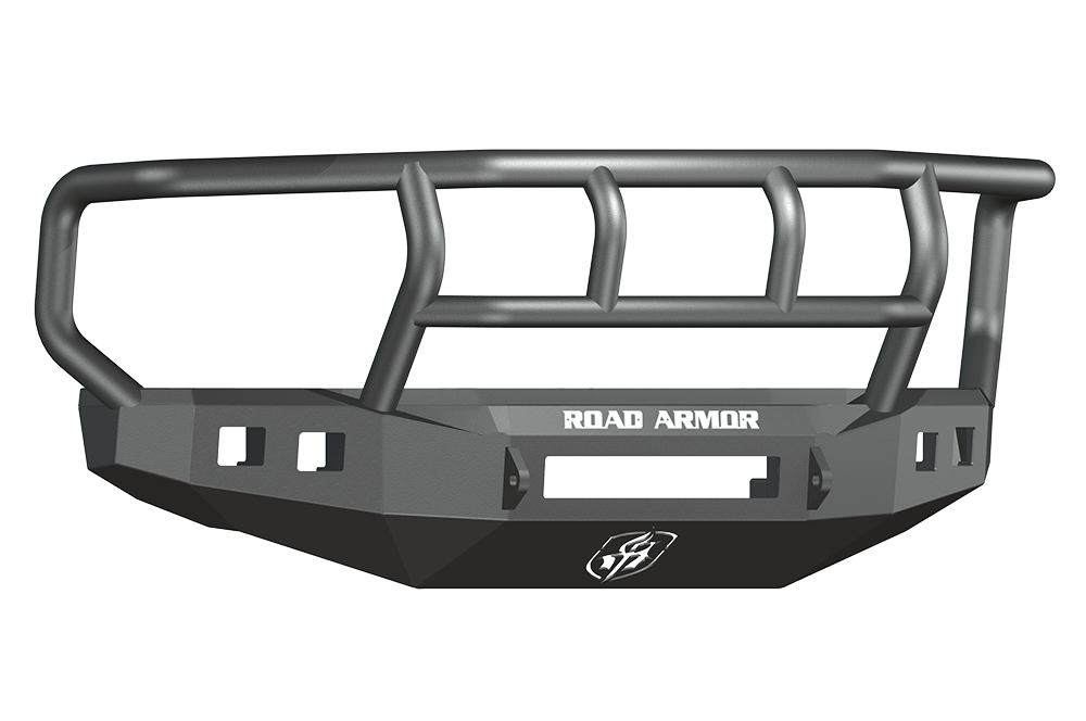 Road Armor 608R2B-NW 2008-2010 Ford F250/F350/F450 Superduty Front Bumper, Black Finish, Titan II Guard, Stealth Series, Square Fog Light Hole, Non-Winch