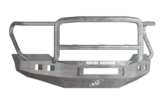 Road Armor 611R5Z-NW 2011-2016 Ford F250/F350/F450 Superduty Front Bumper, Raw, Lonestar Guard, Stealth Series, Square Fog Light Hole, Non-Winch