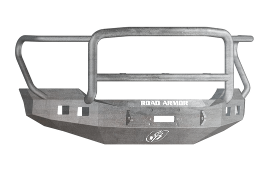 Road Armor 611R5Z 2011-2016 Ford F250/F350/F450 Superduty Front Bumper, Raw, Lonestar Guard, Stealth Series, Square Fog Light Hole, Winch-Ready