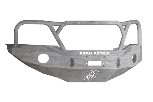 Road Armor 99011Z 2005-2011 Toyota Tacoma Front Bumper, Raw, Lonestar Guard, Stealth Series, Round Fog Light Hole, Winch-Ready