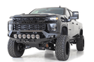 Black Chevy Silverado 2500/3500 truck front end showcasing the ADD F270043500103 Bomber HD Black front bumper, 2020-2023 model