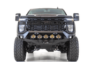 Black Chevy Silverado 2500/3500 truck front end showcasing the ADD F270043500103 Bomber HD Black front bumper, 2020-2023 model