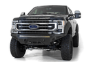 Black Ford F250/F350 Superduty pickup truck's front end showcasing the ADD F171193030103 Stealth Fighter bumper from 2017-2022