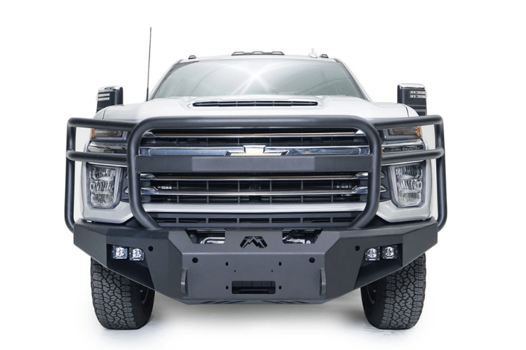 Fab Fours CH20-A4950-1 Chevy Silverado 2500/3500 2020-2023 Premium Front Bumper Sensor Winch Ready with Full Guard