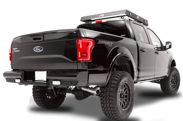 Fab Fours FF09-T1750-1 Ford F150 2009-2014 Black Steel Rear Bumper