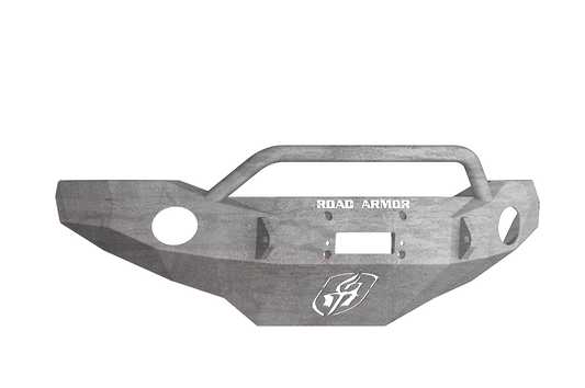 Road Armor FJ802Z 2006-2017 Toyota FJ Cruiser Front Bumper, Raw, Pre-Runner Style, Stealth Series, Round Fog Light Hole, Winch-Ready