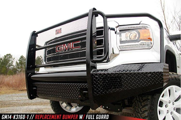 Fab Fours GS14-K3160-1 Black Steel GMC Sierra 1500 Front Bumper 2014 ...