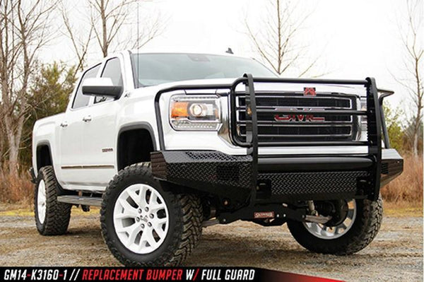 Fab Fours GS14-K3160-1 Black Steel GMC Sierra 1500 Front Bumper 2014 ...