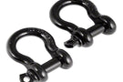 Rugged Ridge 11235-04 Black Universal 3/4" Fit Pair Shackles, 9500 Lbs