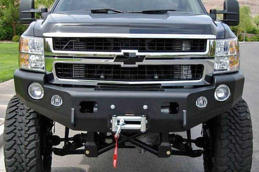 TrailReady 10701B Chevy Silverado 2500/3500 2007.5-2010 Extreme Duty Front Bumper Winch Ready Base - BumperOnly