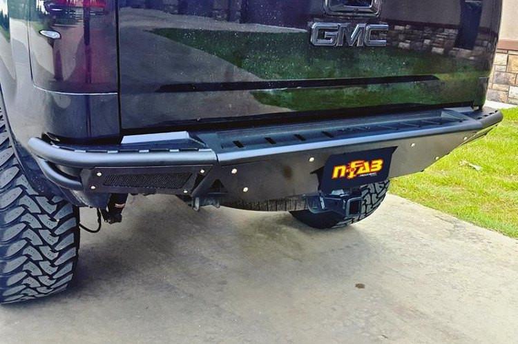 N-Fab T07RBS-H-TX Rear Bumper Toyota Tundra 2007-2013 with Skid Plate Textured Black RBS