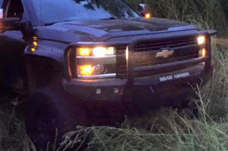 Road Armor Stealth 315R5B 2015-2019 Chevy Silverado 2500/3500 Front Winch Ready Bumper Lonestar Guard, Black Finish and Square Fog Light Hole