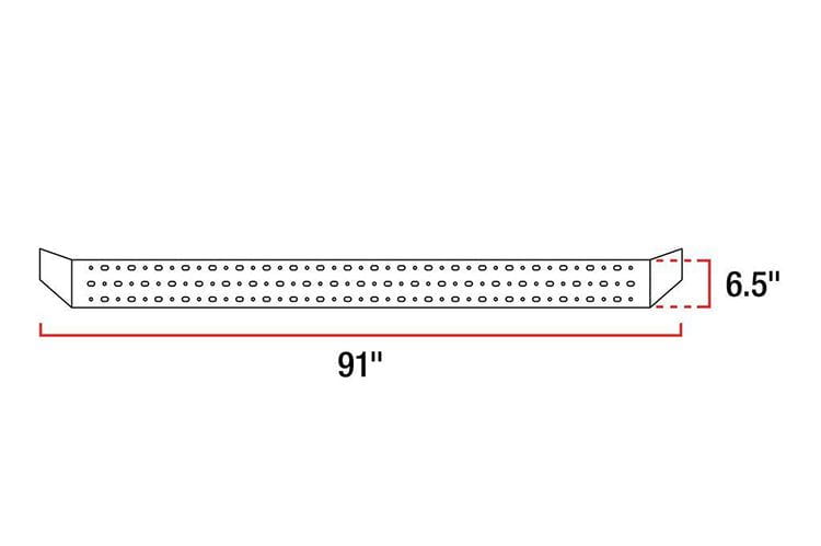 Aries 2055524 1999-2007 Ford F250/F350/F450 Super Duty RidgeStep 6 1/2" X 91" Steel Running Boards