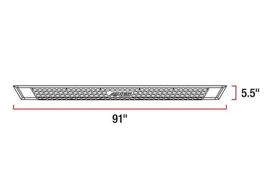 Aries 2055891 1999-2019 Ford F250/F350/F450 Super Duty AdvantEDGE 5 1/2" X 91" Chrome Aluminum Side Bar Running Boards