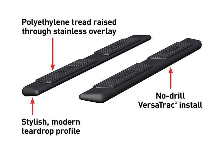 Aries 2057975 1999-2023 Ford F250/F350/F450 Super Duty AscentStep 5 1/2" X 75" Black Steel Running Boards