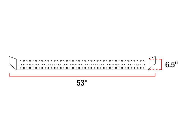 Aries C2853 1999-2019 Ford F250/F350/F450 Super Duty RidgeStep 6 1/2" X 53" Black Steel Running Boards