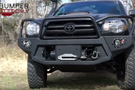 Fab Fours TT14-R2860-1 Toyota Tundra 2014-2021 Black Steel Elite Front Bumper with Full Guard